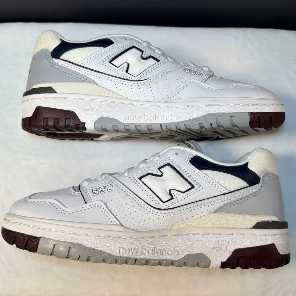 New Balance 550 White Indigo Burgundy | BB550PWB | 6.5M / 8W